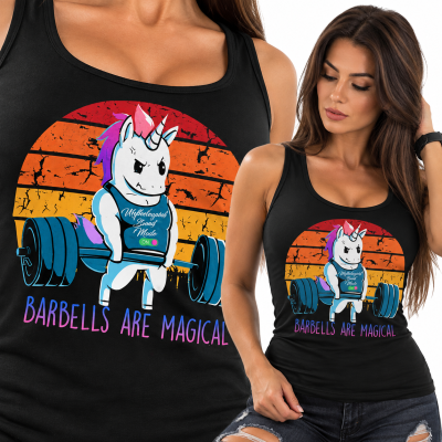 TANK TOP DAMSKI NA SIŁOWNIĘ UNICORNSQUATTING